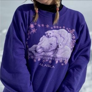 Vintage polar bear Alaska sweatshirt